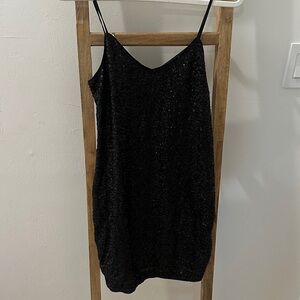 Zara Black Sparkle Mini Dress